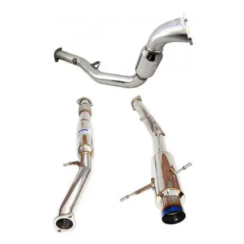 In Demand Invidia N1 Turbo Back Exhaust Resonated w/Catted Down Pipe, Ti Tip (WRX/STI GD 01-07)