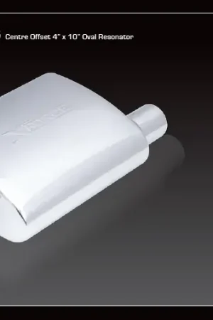 No Minimum Order XForce Universal Muffler - 2in Inlet Centre Offset 4in x 10in Oval Resonator