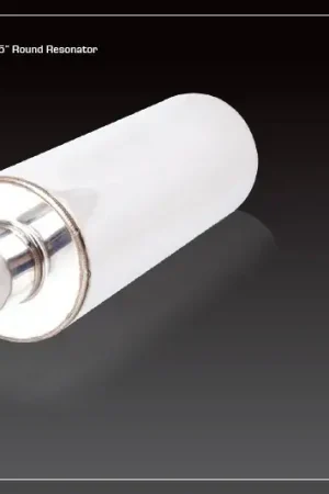 XForce Universal Muffler - 3.5in Inlet/6in Round Resonator Stainless Steel Hassle-Free Returns