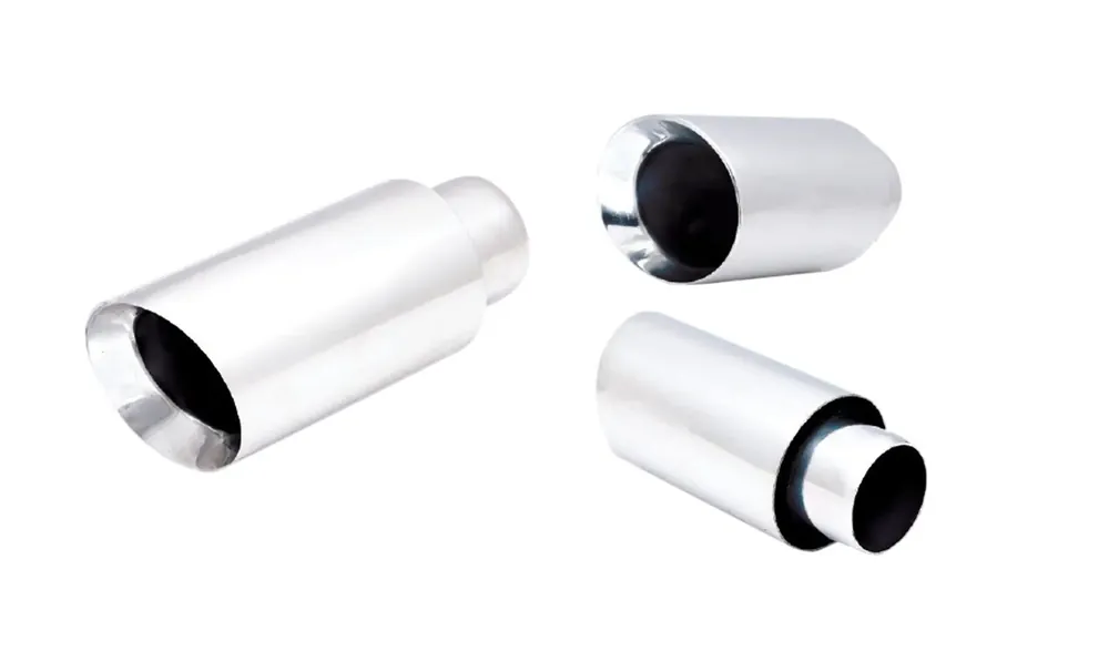 XForce 4in Round Double-Wall Angle-Cut Tip 2.5in Inlet,304 Stainless Steel Low Price