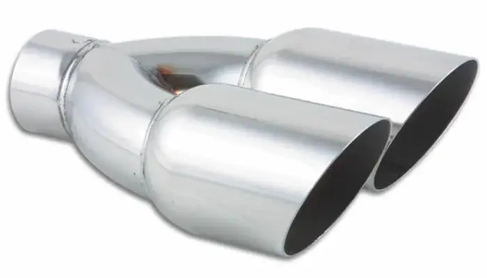Bulk Order Vibrant Performance Dual 3.5in Round SS Exhaust Tip (Single Wall Angle Cut)