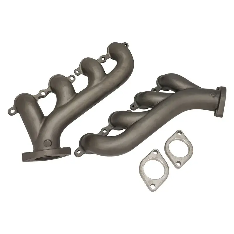 Authentic Proflow Exhaust Manifolds For Holden/Chev LS Series Engines High-Silicone Ductile Cast Iron Black Ceramic Coated Pair