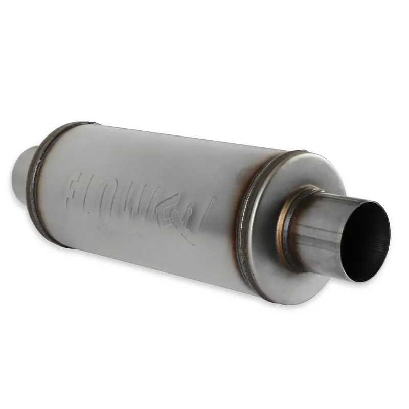Flowmaster Flow FX Muffler Flow FX Muffler - 3.0 In/Out - 6-Inch Round Body - Moderate Sound - Stainless Steel Direct From Factory