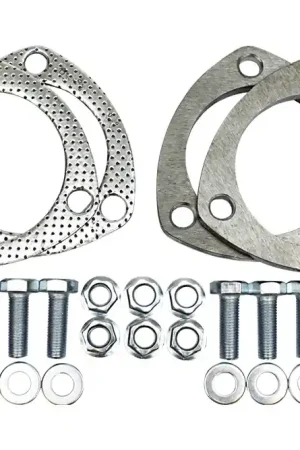 New Arrival Proflow Collector Rings 3.00in 3-Bolt Flange Steel Natural Pair