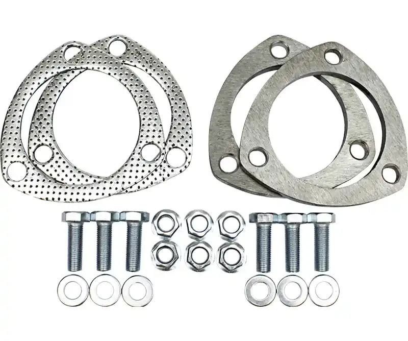 New Arrival Proflow Collector Rings 3.00in 3-Bolt Flange Steel Natural Pair