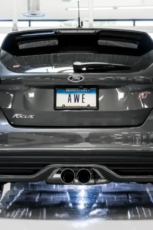 Free Shipping AWE Tuning Ford Focus ST Track Edition Cat-back Exhaust - Chrome Silver Tips