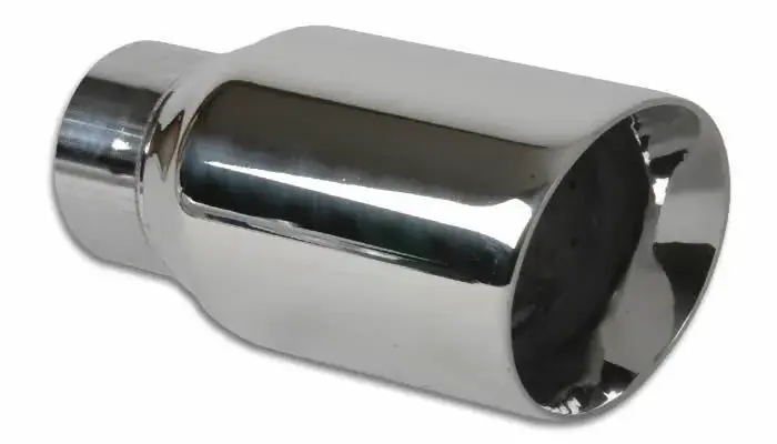 Brand New Vibrant Performance 3in Round SS Exhaust Tip (Double Wall Angle Cut Beveled Outlet)