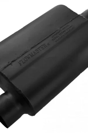 Reduced Price Flowmaster 40 Series Chambered Muffler 40 Series - 3.00 Offset In / 3.00 Center Out - Aggressive Sound
