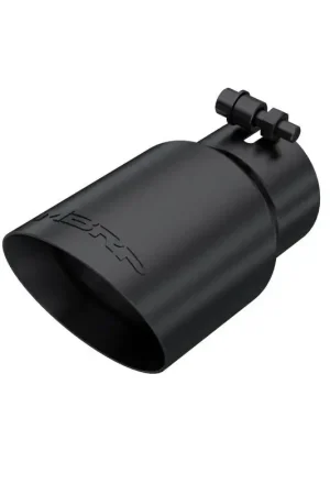 MBRP MBRP Tip 3in Round x 4in Inlet OD Dual Walled Angled Black Tip - Fits all 3in Exhausts Direct From Manufacturer