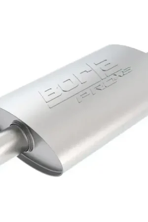 Borla Exhaust Pro-XS 2inch, 2inch, 14inch x 9-1/2inch x 4inch Oval Cen/Cen w/o Notch Turbo Muffler Must Have