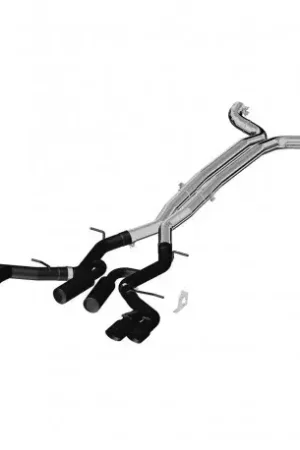 Genuine MBRP 3" Dual Race Cat Back w/4.5" Quad Dual Wall Tips - Black (Camaro SS 6.2L 16-20)