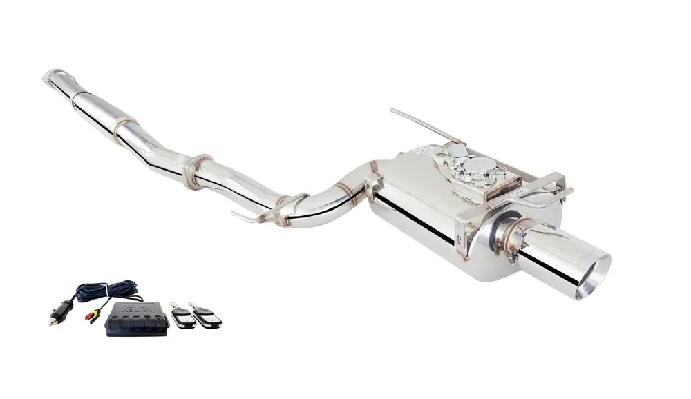Direct From Factory XForce 3in Turbo-Back Exhaust w/Varex Rear Muffler - Stainless Steel (EVO 7-9 01-07)