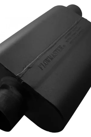 Flowmaster 40 Series Chambered Muffler 40 Series Stainless Steel - 3.00 Center In / 2.50 Dual Out - Aggressive Sound Last Chance