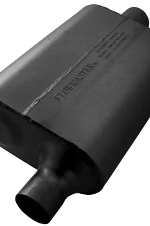 Sale Flowmaster 40 Series Delta Flow Chambered Muffler 40 Delta Flow® - 2.00 Offset In / 2.00 Center Out - Aggressive Sound