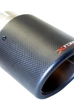 XForce 4in Angle Rolled Carbon Fibre Tips (Golf R Mk6 09-13) Limited Time