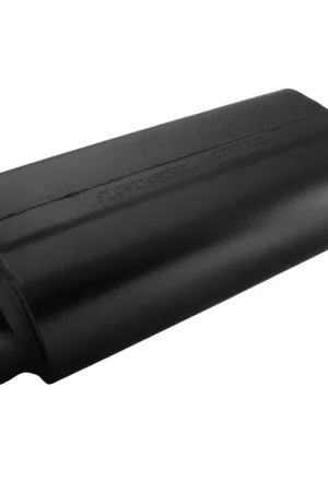 Holiday Sale Flowmaster 50 Series Delta Flow Chambered Muffler 50 Delta Flow® Stainless Steel - 3.00 Offset In / 3.00 Center Out - Moderate Sound