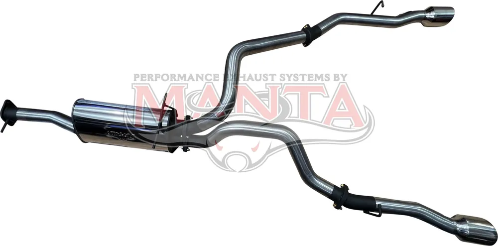 Manta Performance Dual 3in Cat Back with 5in Chrome Tips Stainless Steel - Medium (Ram 1500 DT 19+) - Chrome Original