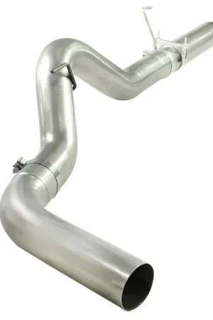 aFe Large Bore-HD 5" 409 Stainless Steel DPF-Back Exhaust System (Dodge 2500/3500 L6 SWB 2019+) - Polished Tip Time-Limited