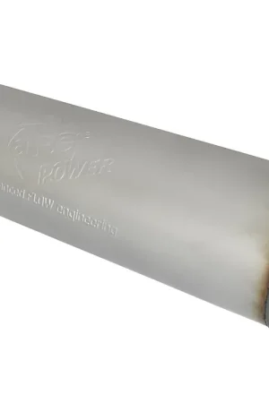 Time-Limited aFe MACH Force-Xp 3.5" 409 Stainless Steel Muffler - 3.5" Inlet/Outlet Center, 7" Round x 24" Body