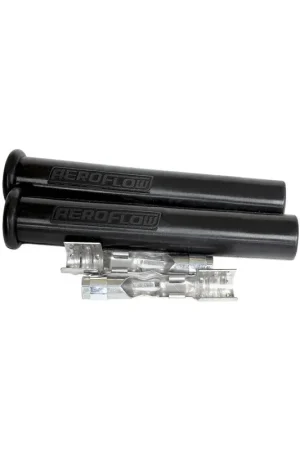 Money Back Guarantee Aeroflow Multi Angle Silicone Spark Plug Boots and Terminals - Black - 2 Pack