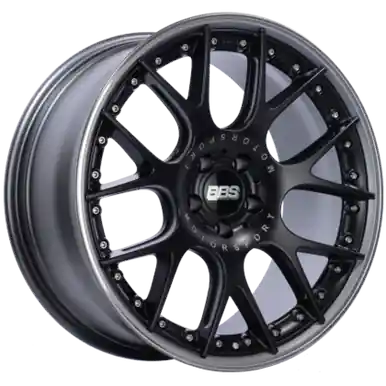 Direct From Manufacturer BBS CH-RII 22x9.5 5x108 ET37 Satin Black Center Platinum Lip SS Rim Protector Wheel - 70mm PFS Req. - CH7004BPPO