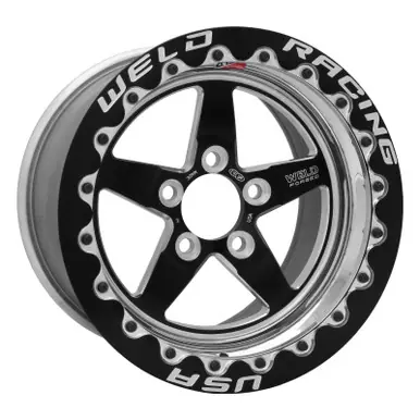 Weld S71 15x9.33 / 5x120mm BP / 6.5in. BS Black Wheel (Medium Pad) - Black Single Beadlock MT - 71MB509N65F Deal