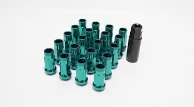 Limited Time Wheel Mate 12x1.50 48mm Muteki SR48 Green Blue Open End Lug Nuts - 32906GB