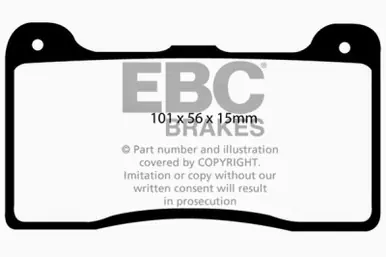 EBC Brakes Wilwood Dynalite Narrow Redstuff Ceramic Brake Pads - DP3039C Flash Sale