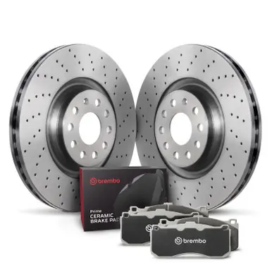 New Release Brembo OE 04-10 BMW X3 Front Disc Brake Kit - KTX0163