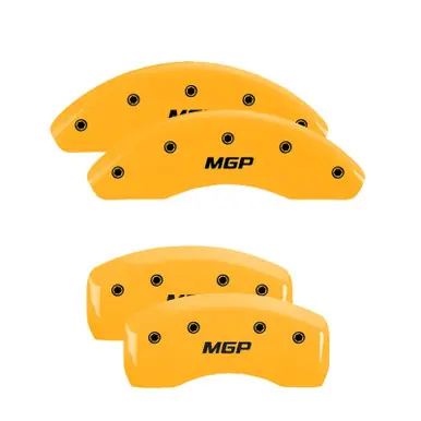 Hassle-Free Returns MGP 4 Caliper Covers Engraved Front & Rear MGP Yellow finish black ch - 21176SMGPYL