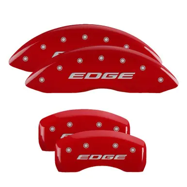 MGP 4 Caliper Covers Engraved Front & Rear EDGE/2015 Red finish silver ch - 10242SEDERD Luxury