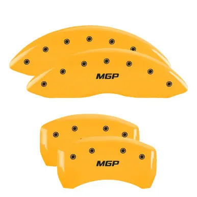 Best Price MGP 4 Caliper Covers Engraved Front & Rear MGP Yellow finish black ch - 32020SMGPYL