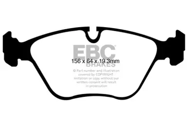 EBC 10-14 BMW X5 4.4 Twin Turbo (50) Greenstuff Front Brake Pads - DP61994 In Demand