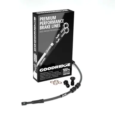 Goodridge 16-17 HD FLSTFBS Fat Boy S (w/ABS) +10in Front Brake Line Kit - Black - HD0219-3FB-BK10 Trending