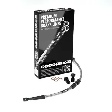 Goodridge 15-17 HD FLS Multi Model (w/ABS) +10in Front Brake Line Kit - Clear - HD0214-3FB-CL10 No Minimum Order