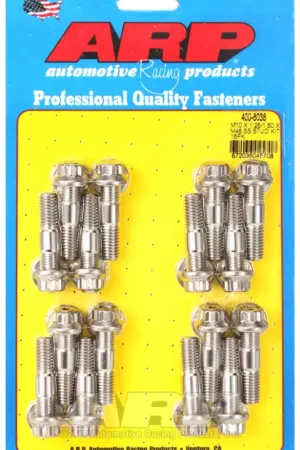 ARP M10 x 1.25/1.50 x 48 Stainless Steel 12pt Broached Stud Kit (16/pkg) Limited Edition