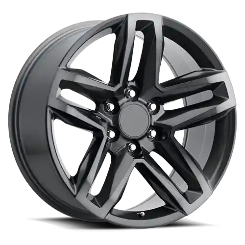Factory Reproductions FR 94 Cheverolet Silverado Z71 Split 5 Replica GY 22x9 +15 5x139.7mm 78.1mm Satin TItanium Grey Machined Face-Dark Clear Affordable
