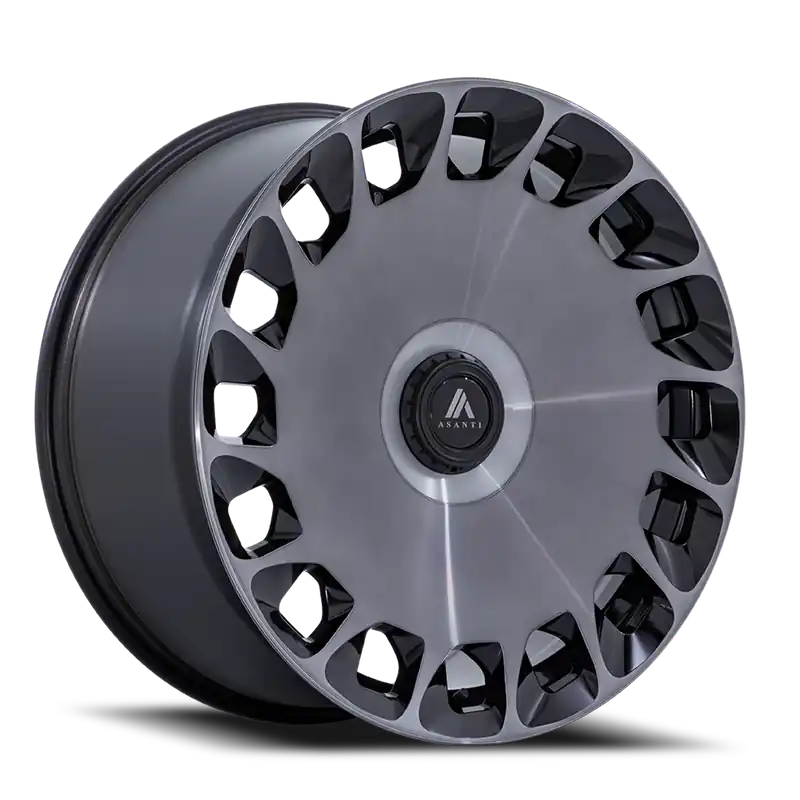 Asanti Black Label Aristocrat ABL-45 BT 22x10.5 +45 5x108/5x114.3mm 72.56mm Gloss Black Machined Face-Double Dark Tint Budget