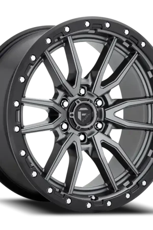 Crafted Fuel Rebel D680 17x9 -12 6x139.7mm 106.1mm Matte Gunmetal Black Bead Ring