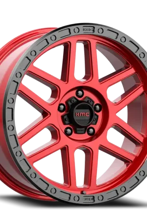 Top Pick KMC Mesa KM544 RD 20x9 +25 5x150mm 110.5mm Candy Red Black Lip