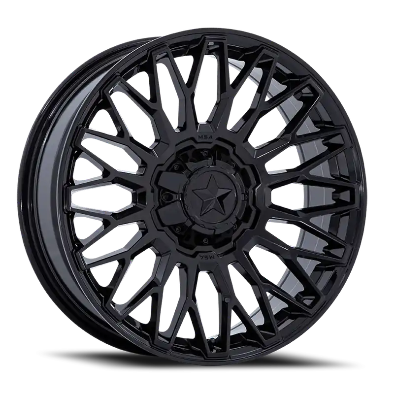 Special Discount MSA Clubber M50 GB 20x7 +0 4x137/4x156mm 110.1mm Gloss Black