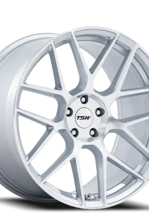 TSW Lasarthe SL 18x9.5 +22 5x112mm 66.56mm Gloss Silver Machined Factory Price