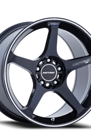 Next Day Delivery Motegi MR159 Battle V LD 18x9.5 +25 5x114.3mm 72.56mm Obsidian Blue Machined Lip Stripe