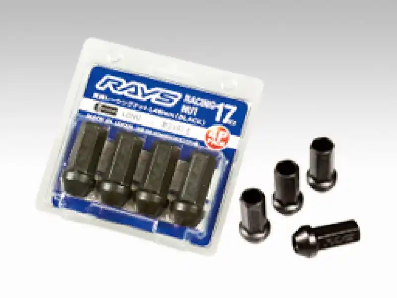 Rays 17 Hex L48 Racing Nut 12x1.5 - Black (4 Pieces) Instant Buy