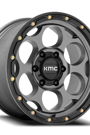 KMC Dirty Harry KM541 GY 17x9 -12 5x127mm 71.5mm Satin Gray Black Lip Last Chance