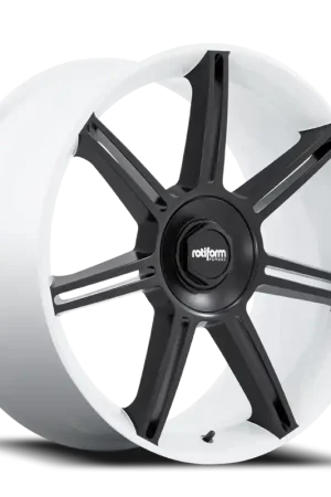 Rotiform FRA GW 22x10 +56 5x130mm 71.5mm Gloss White Matte Black Spokes Genuine