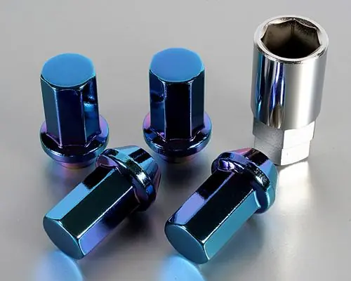 Trending Project Kics 12X1.50 Titanium Blue Caliber Lug Nut