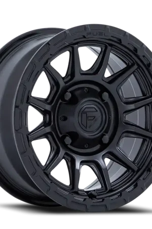 Holiday Sale Fuel Piston UTV FV866MB 15x7 +10 4x137mm 96mm Matte Black Gloss Black Lip