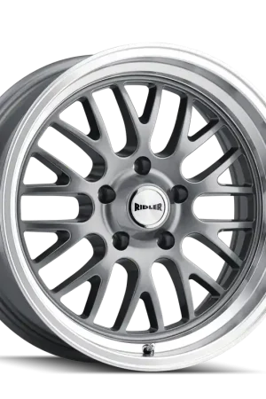 Premium Ridler 607 Gloss Grey Machined 20x8.5 5x120.65 0mm 83.82mm