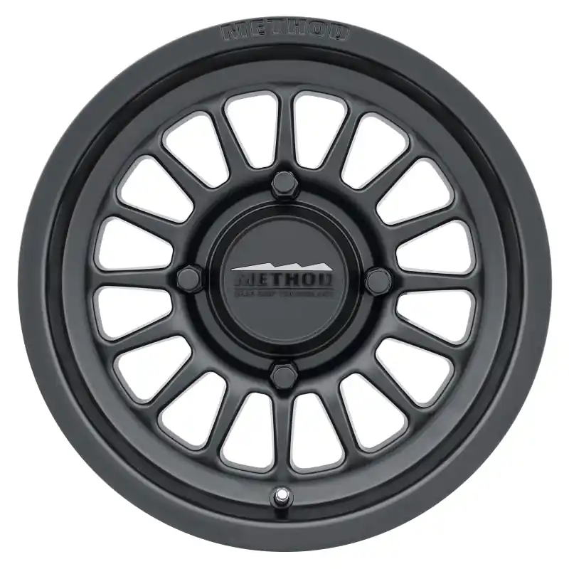 Certified Method MR411 Bead Grip 15x7 / 4+3/13mm Offset / 4x136 / 106.25mm CB Matte Black Wheel
